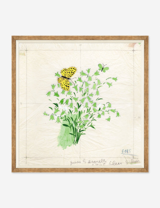 Clochettes et Papillon I Print by Paule Marrot