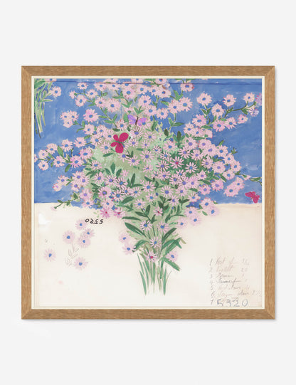 Papillons Et Margeurites Diptych Print by Paule Marrot