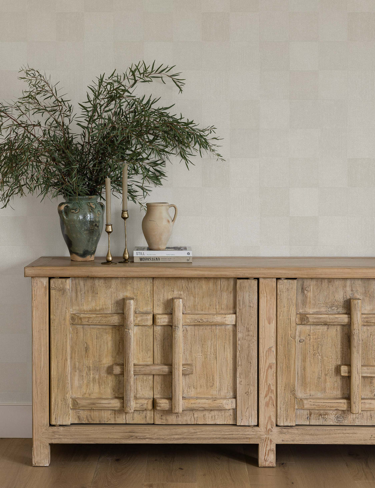 Textured Check Peel + Stick Wallpaper by Pure Salt