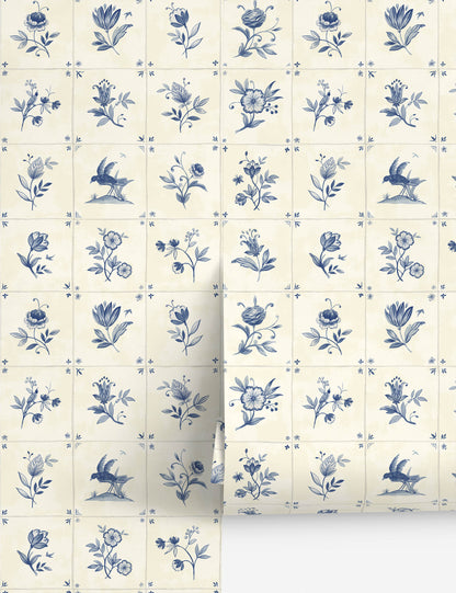 Azulejo Tile Textured Peel + Stick Wallpaper