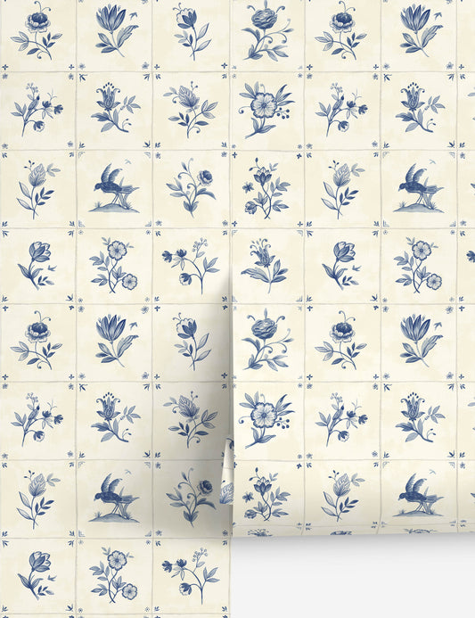Azulejo Tile Textured Peel + Stick Wallpaper