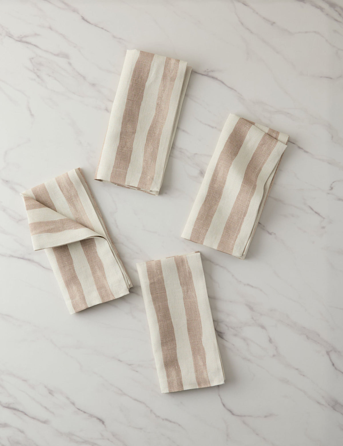 Painterly Stripe Linen Napkins (Set of 4) by Sarah Sherman Samuel
