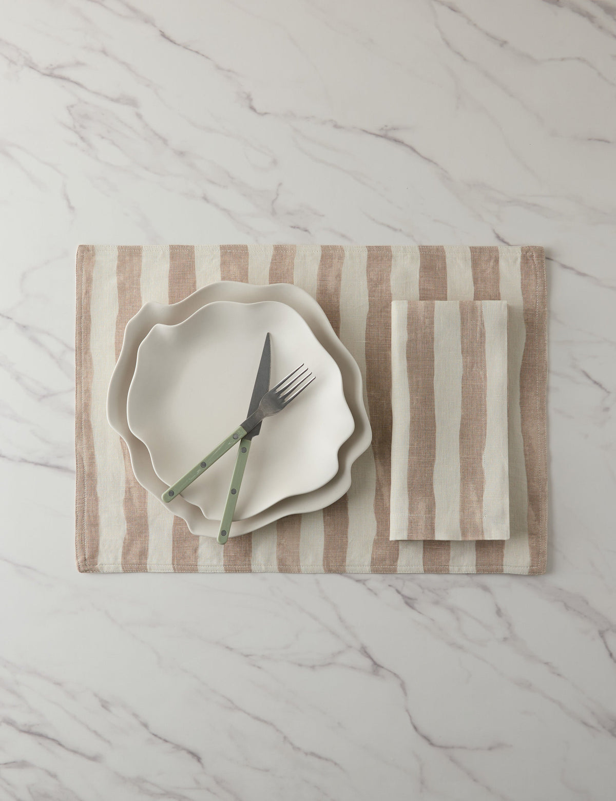 Painterly Stripe Linen Placemats (Set of 4) by Sarah Sherman Samuel