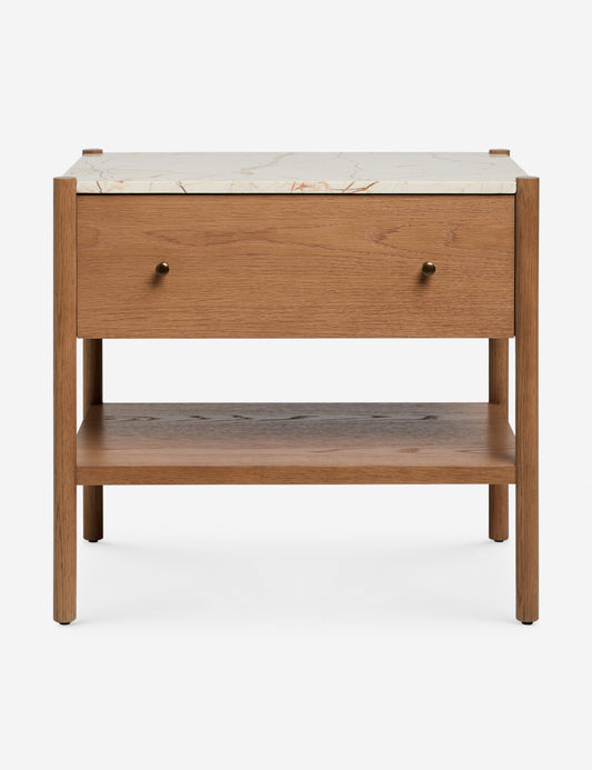 Open Box: Philana Nightstand, Walnut Oak 26"W