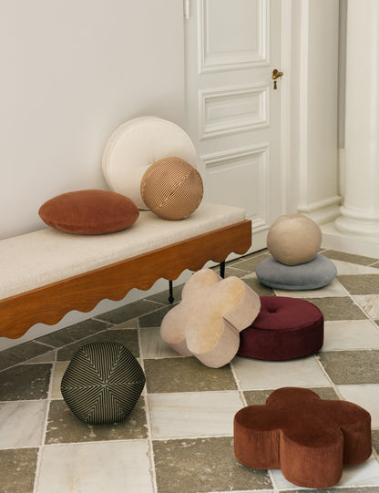 Velvet Round Pillow by Sarah Sherman Samuel