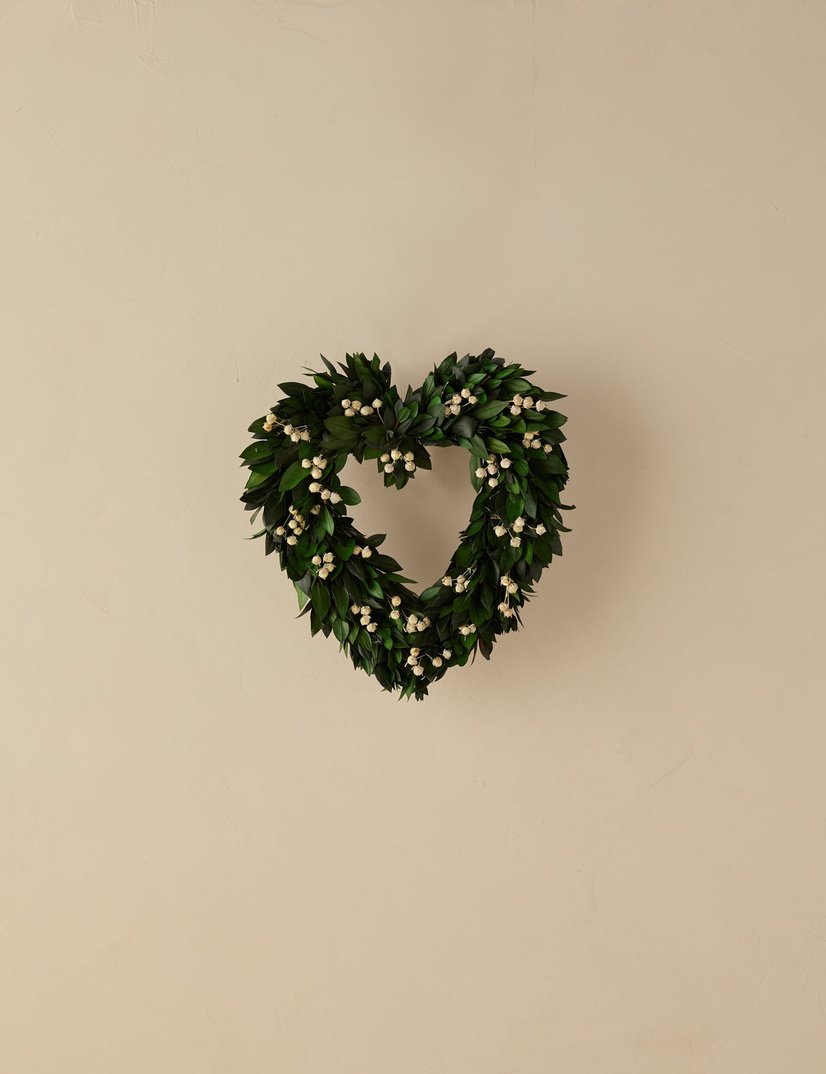 Preserved Green Garden Heart Wreath