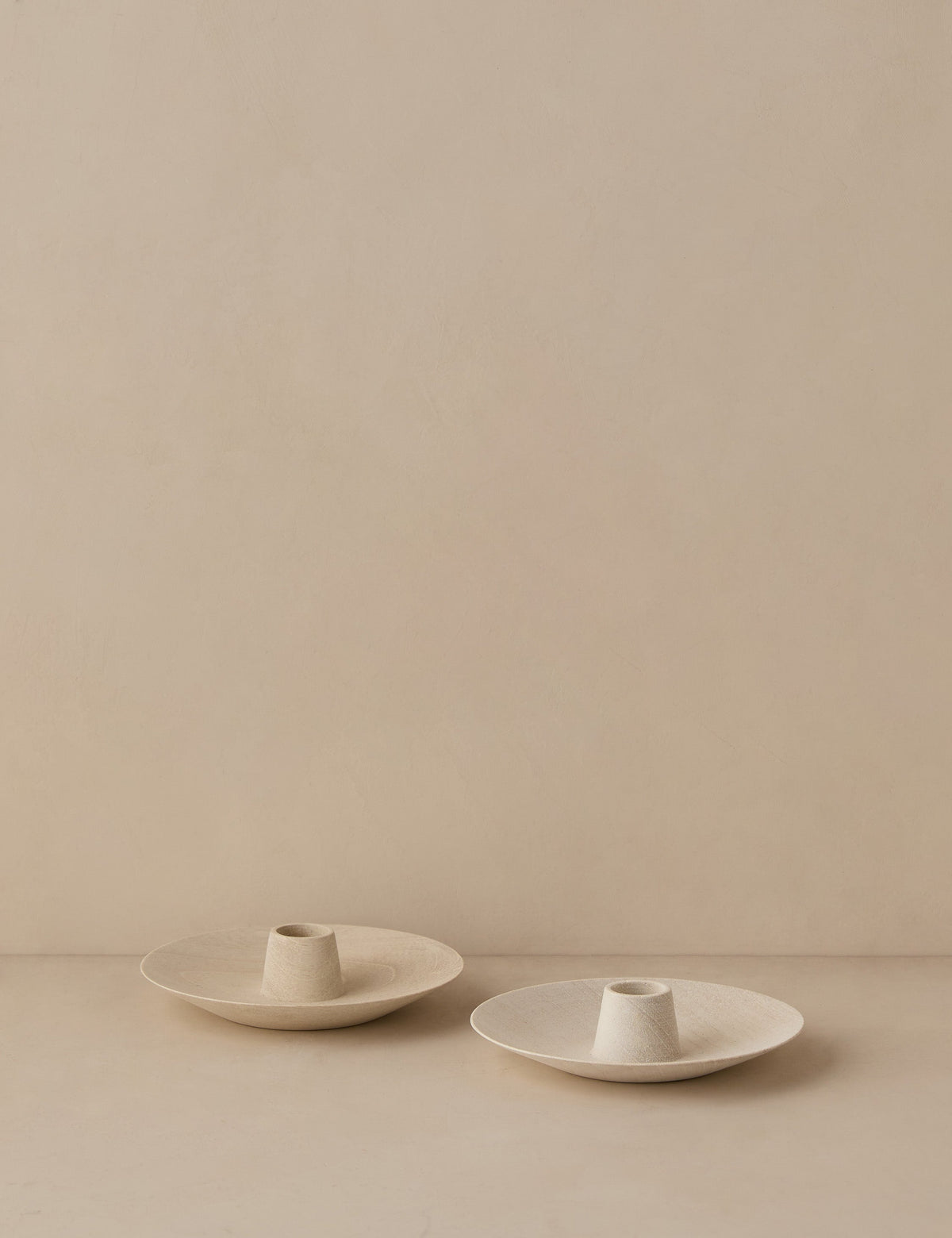 Round Taper Candle Holders (Set of 2) by Itza Wood