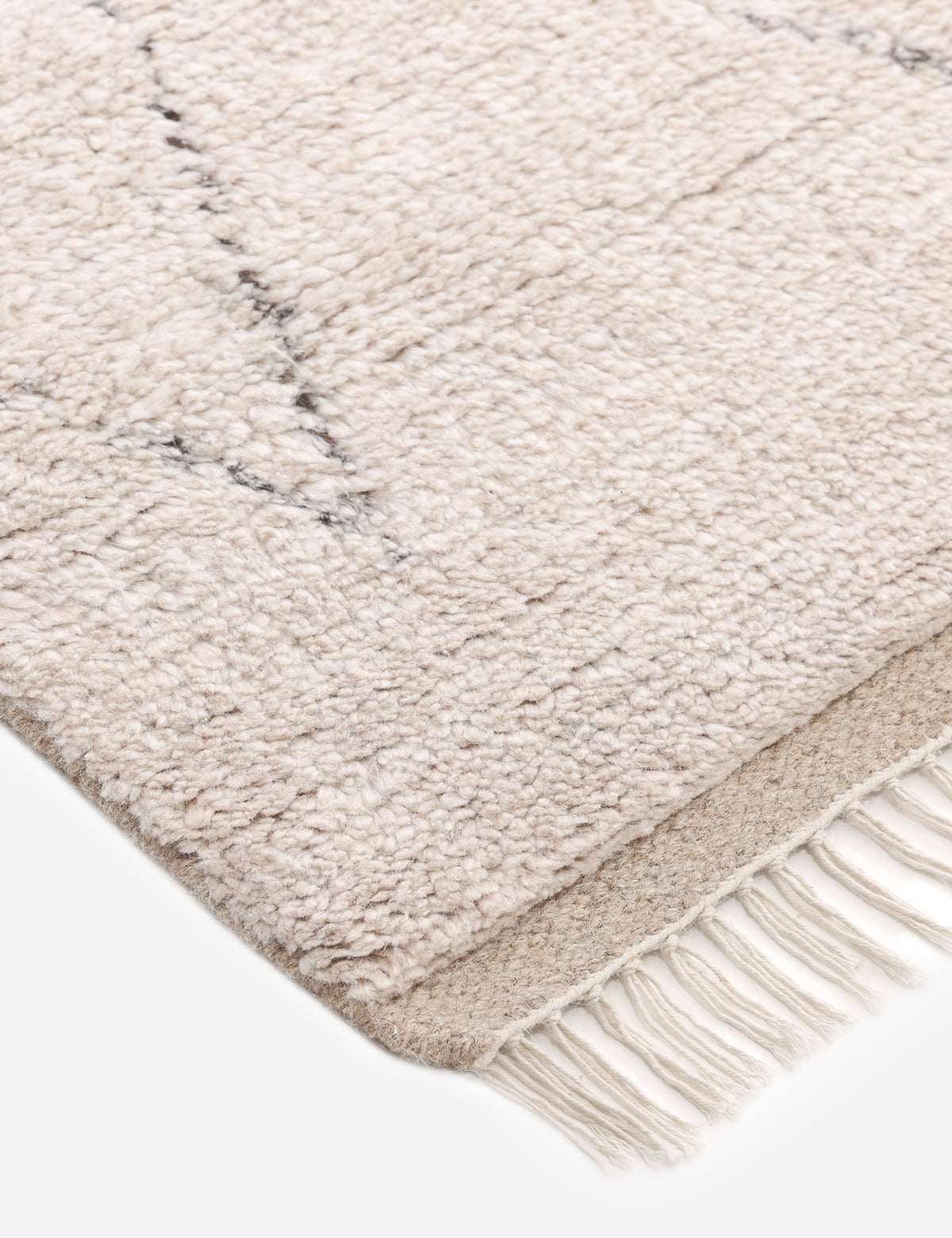 Ferra Hand-Knotted Wool-Blend Moroccan Style Shag Rug