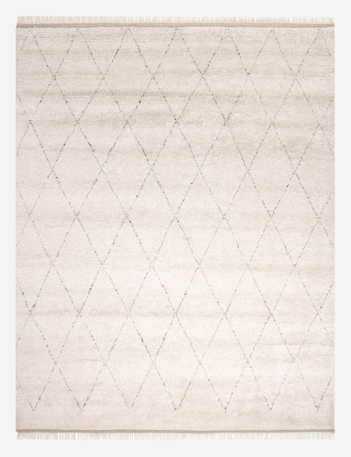 Ferra Hand-Knotted Wool-Blend Moroccan Style Shag Rug