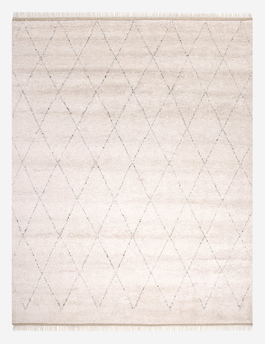 Ferra Hand-Knotted Wool-Blend Moroccan Style Shag Rug