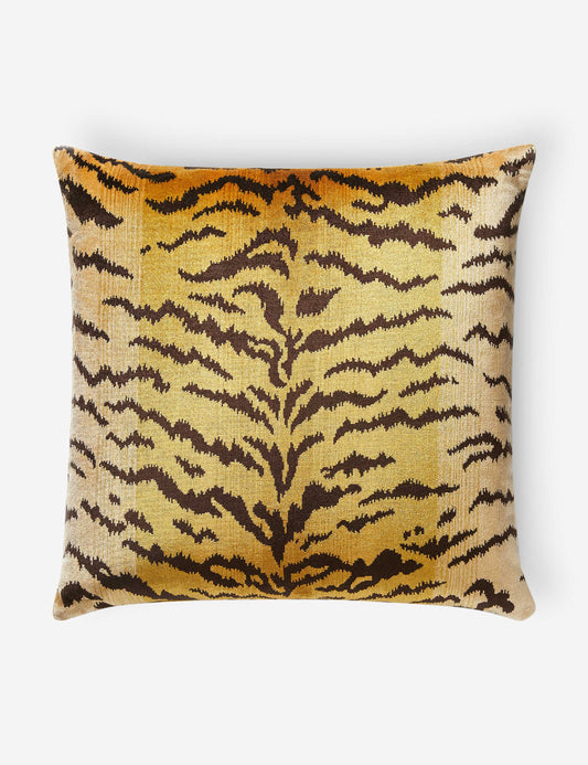 Tigre Silk Pillow by Scalamandré