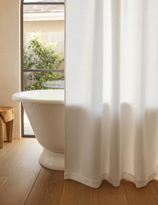 Larue Organic Cotton Shower Curtain