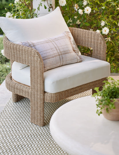 Hadler Outdoor Accent Chair, Ivory
