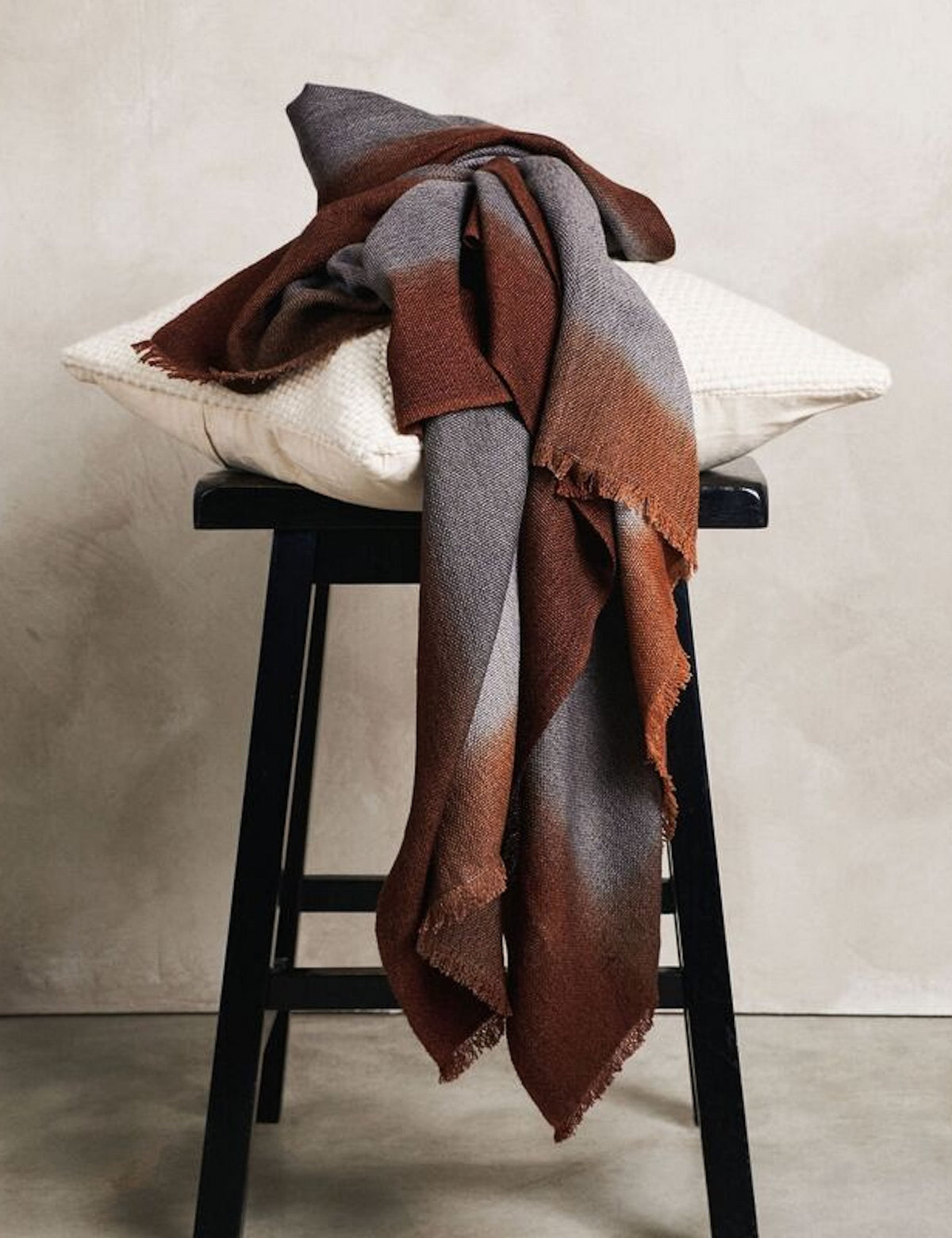 Simply Taupe Wool Throw by Studio Variously