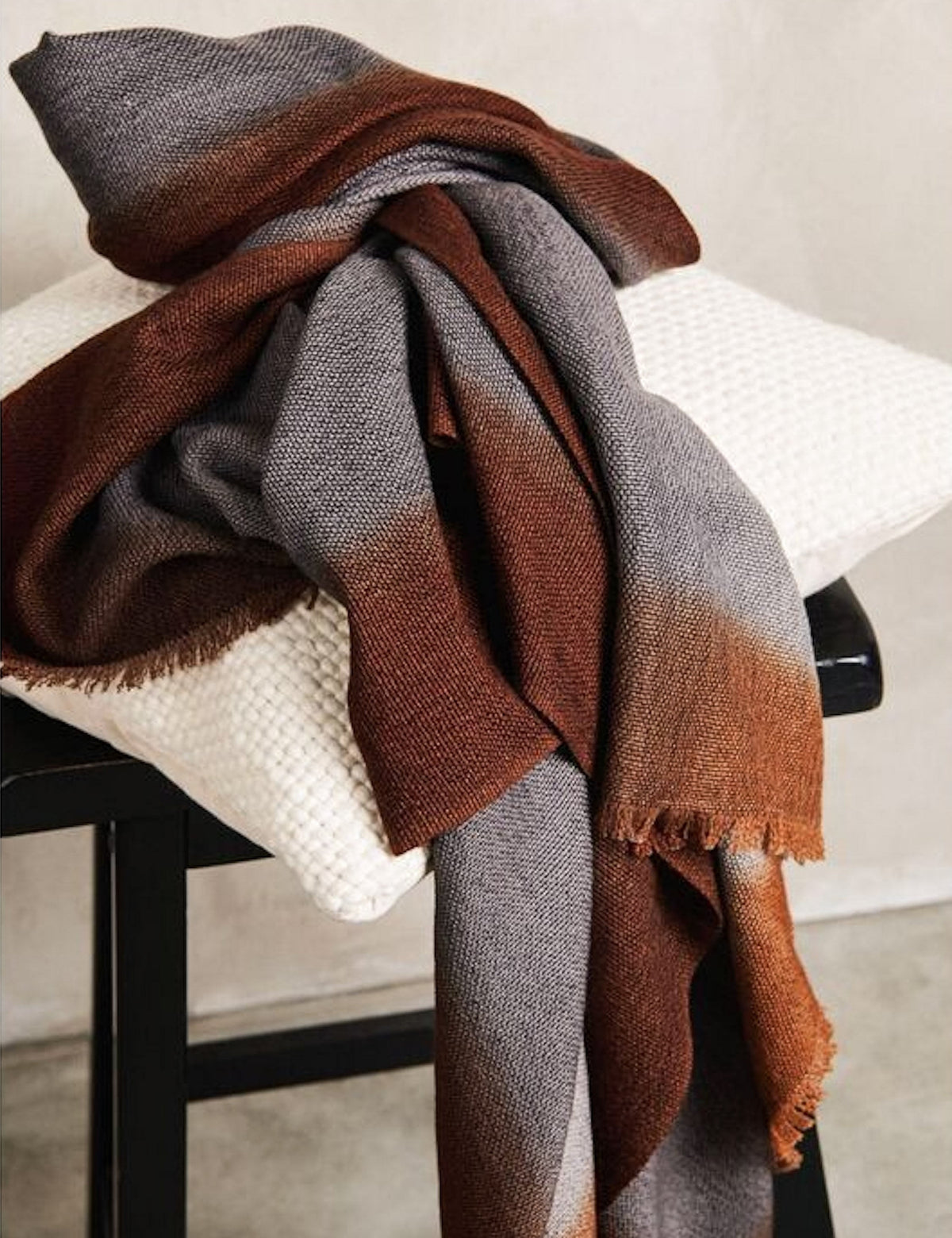 Simply Taupe Wool Throw by Studio Variously