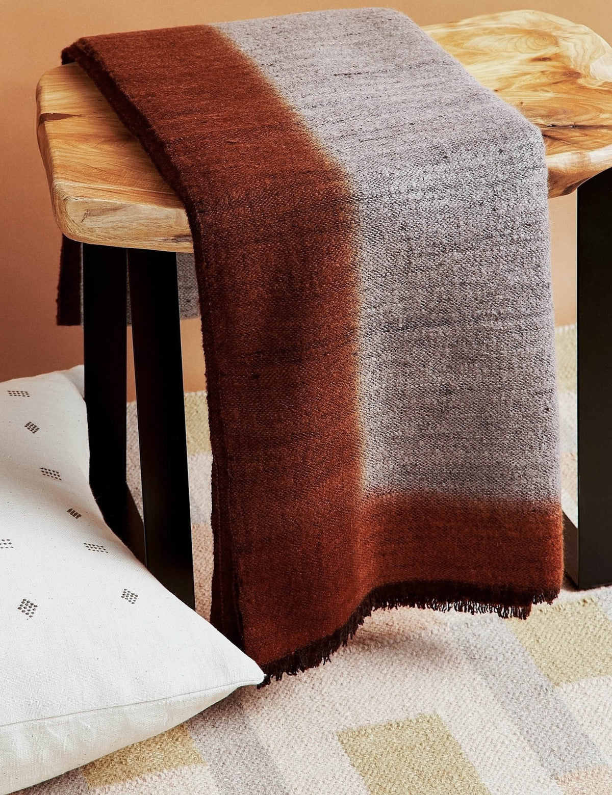 Simply Taupe Wool Throw by Studio Variously