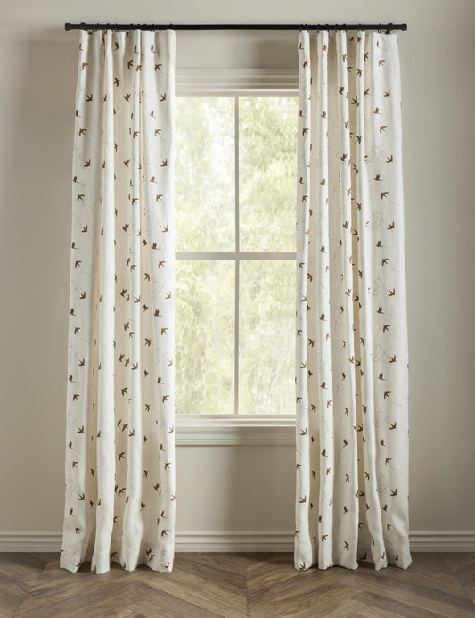 Sparrow Linen Curtain Panel by Rylee + Cru