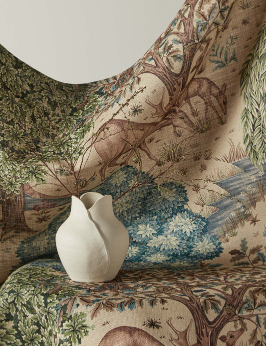 The Brook Tapestry Viscose Fabric by Morris & Co.