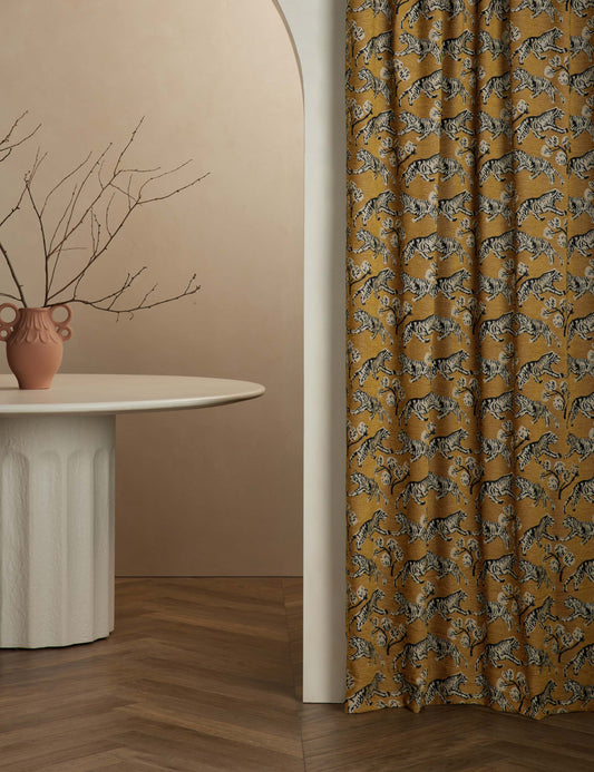 Tiger Jacquard Curtain Panel by Sarah Sherman Samuel