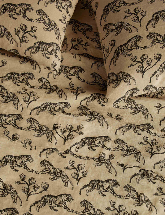 Tiger Hemp Sheet Set by Sarah Sherman Samuel