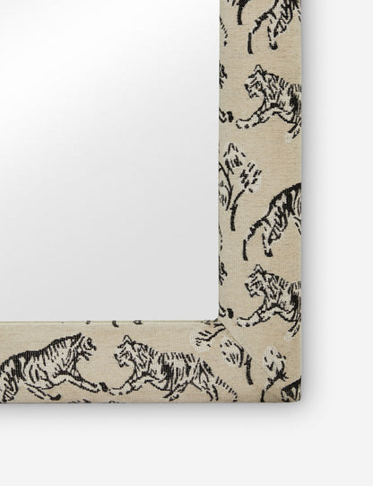 Tiger Upholstered Mantel Mirror by Sarah Sherman Samuel