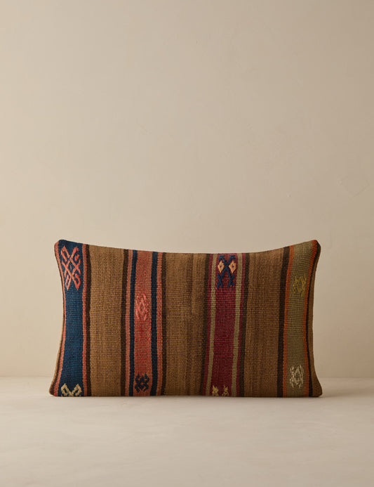 Vintage Lumbar Pillow No. 265, 12" x 20"