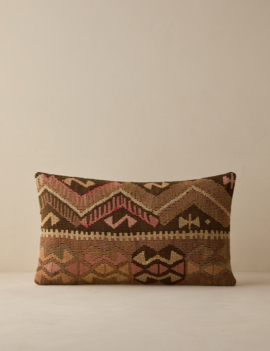 Vintage Lumbar Pillow No. 267, 12" x 20"