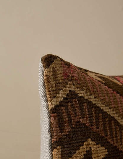 Vintage Lumbar Pillow No. 267, 12" x 20"