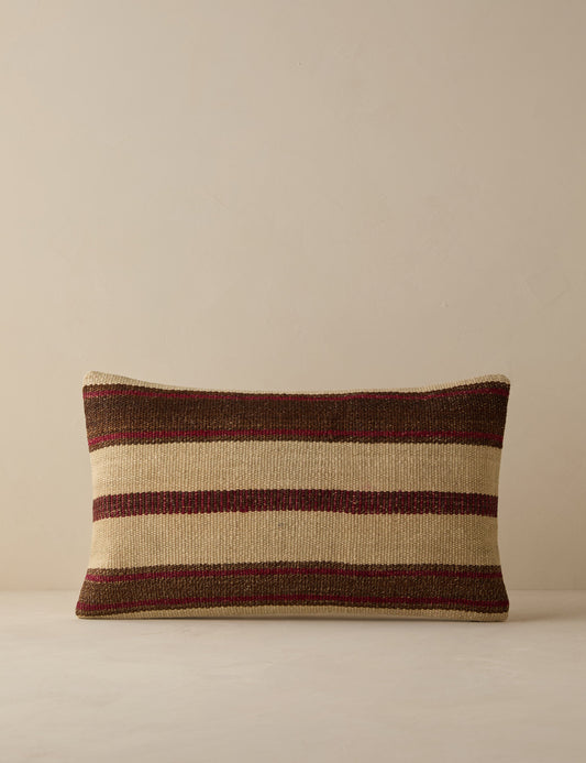 Vintage Lumbar Pillow No. 277, 12" x 20"