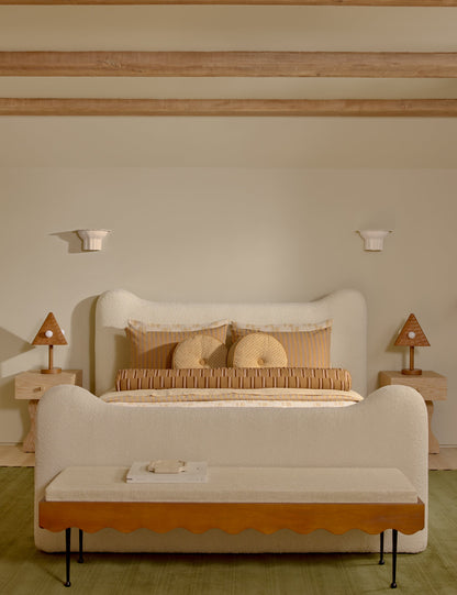 Ikoni Linen Long Bolster Pillow by Sarah Sherman Samuel