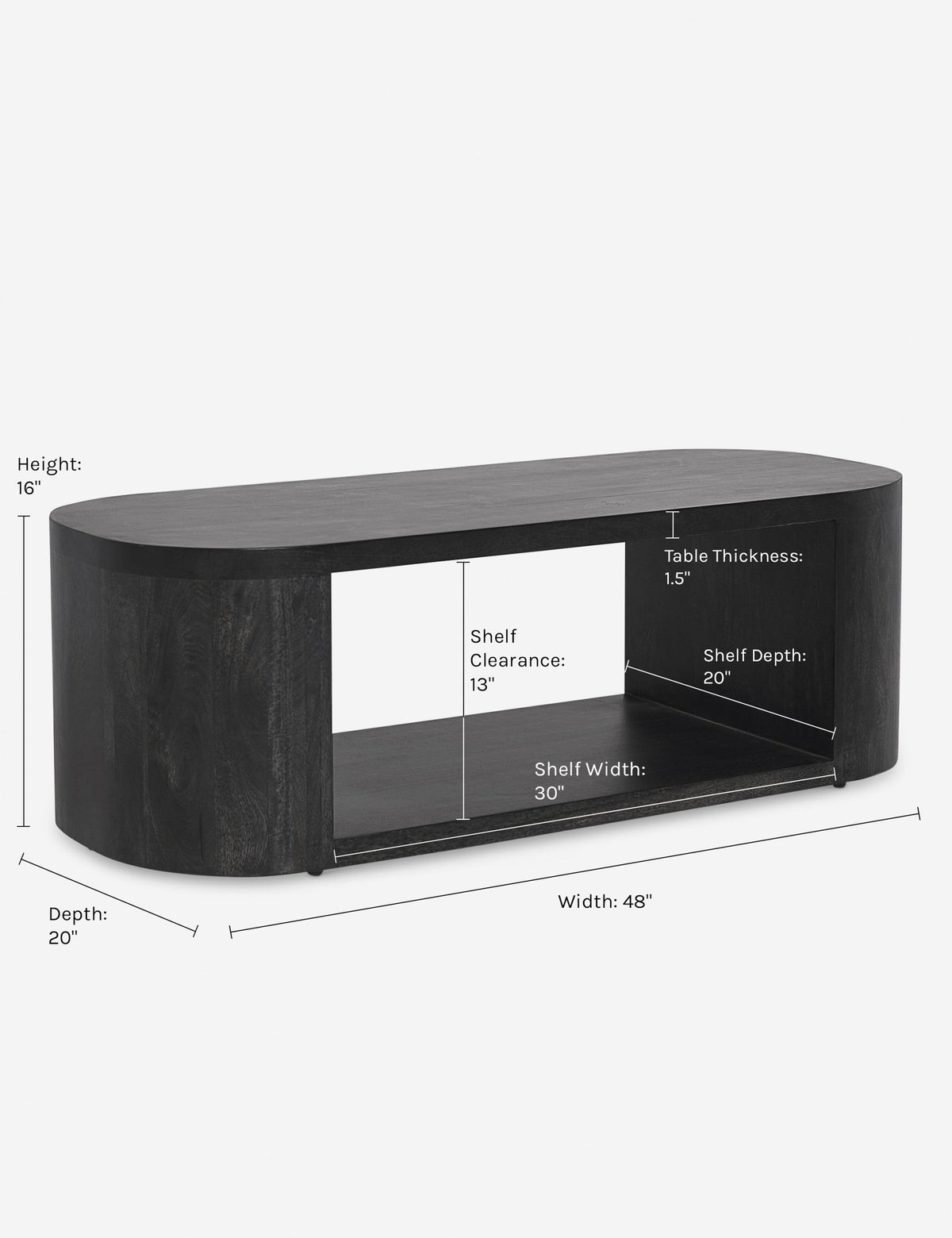 Luna Oval Coffee Table