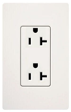 20A SATIN COLOR RECEPTACLE SNOW