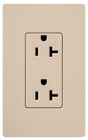 20A SATIN COLOR RECEPTACLE TAUPE