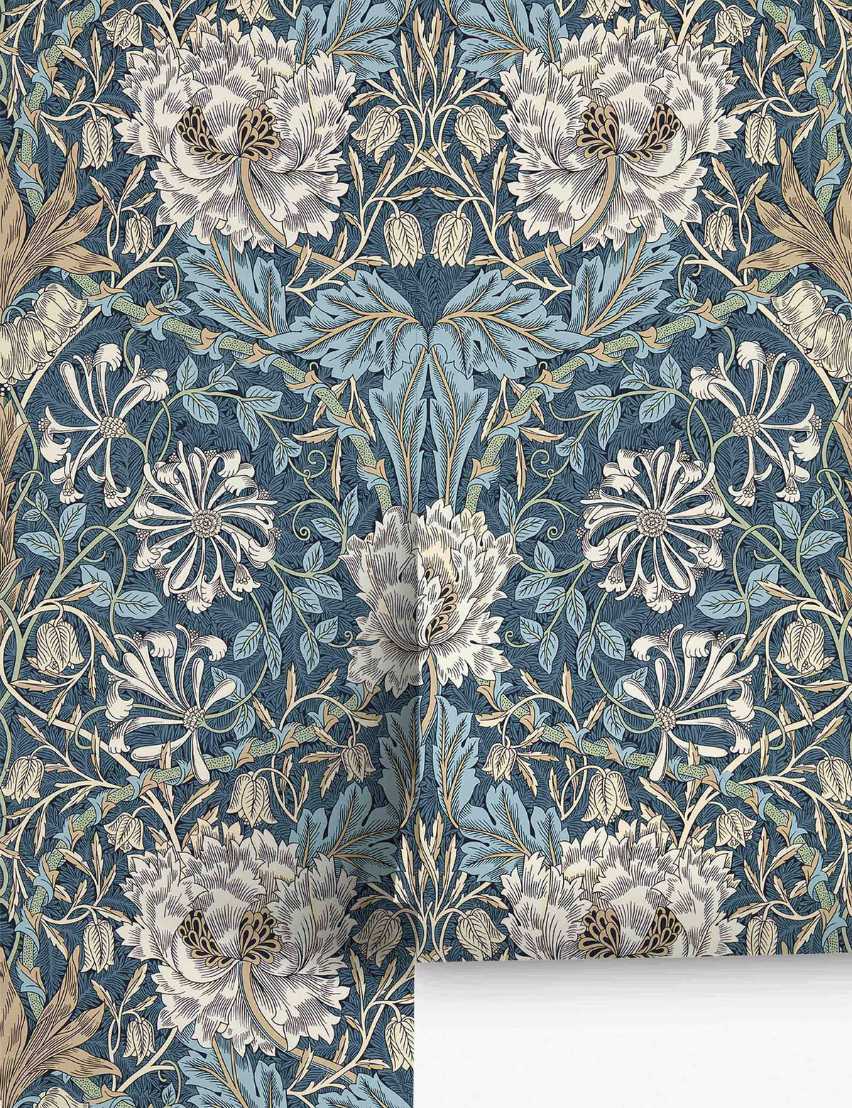 Pure Honeysuckle & Tulip Wallpaper by Morris & Co.