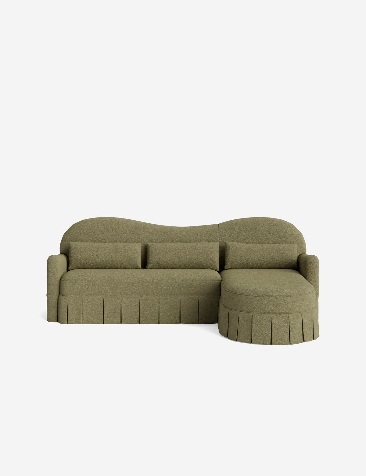 Middleton Skirted Chaise Sectional Sofa by Ginny Macdonald