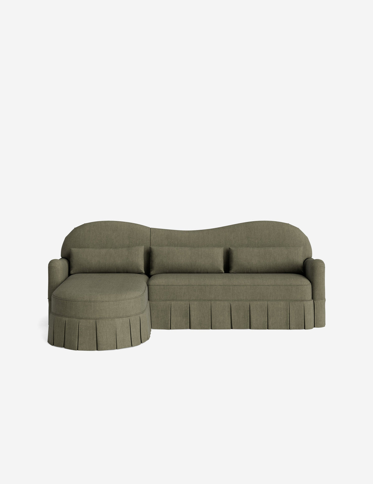 Middleton Skirted Chaise Sectional Sofa by Ginny Macdonald