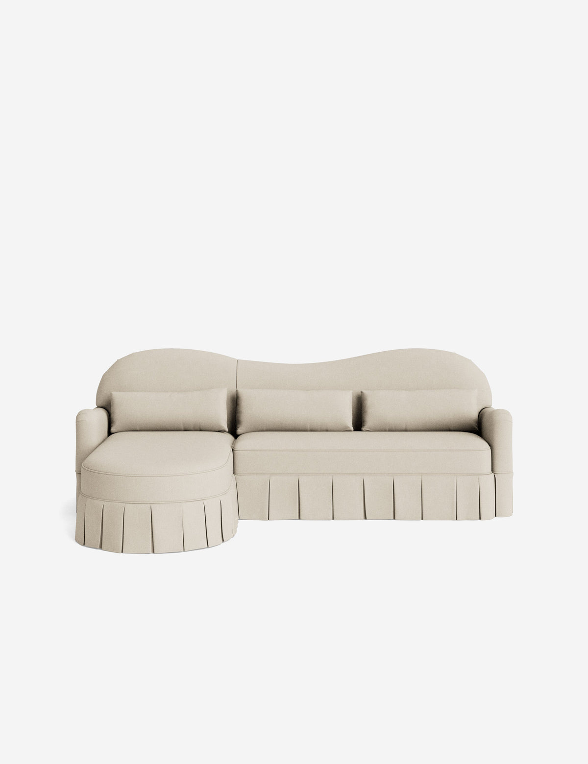 Middleton Skirted Chaise Sectional Sofa by Ginny Macdonald