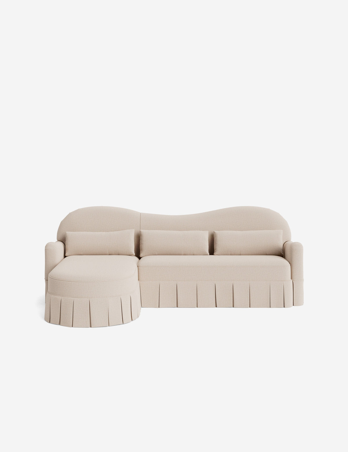 Middleton Skirted Chaise Sectional Sofa by Ginny Macdonald