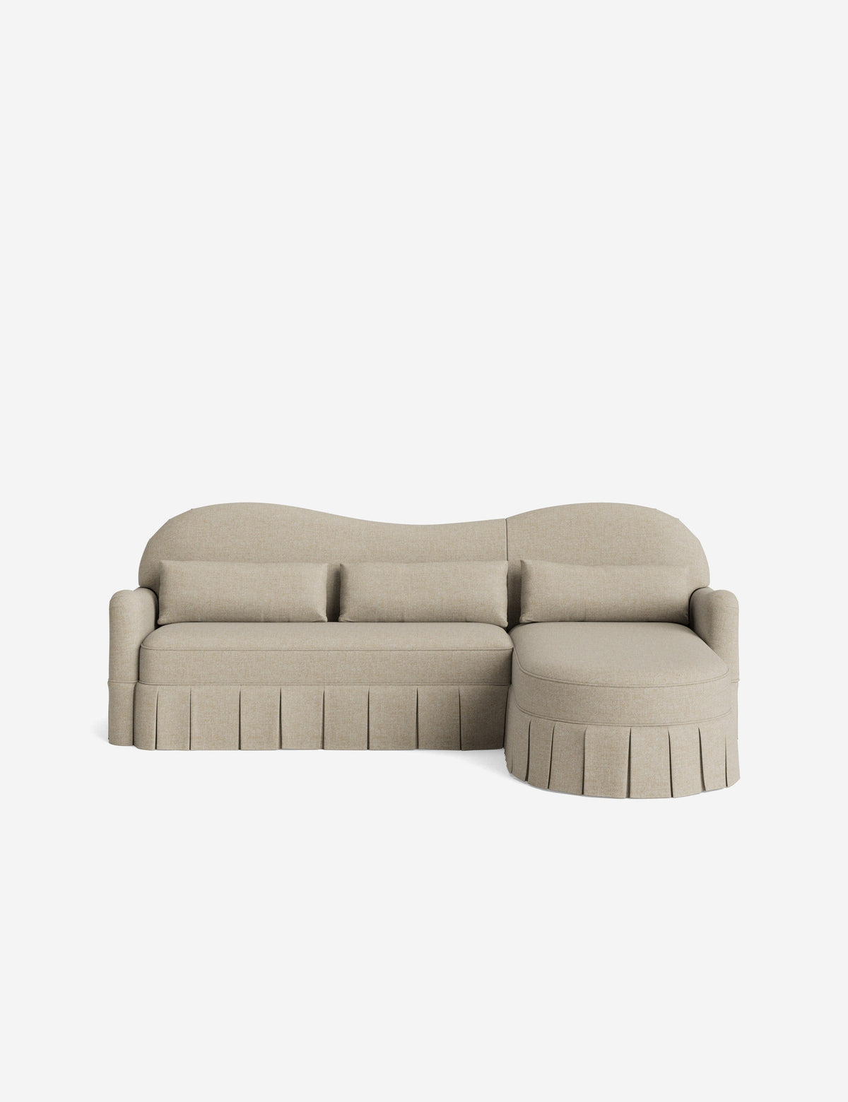 Middleton Skirted Chaise Sectional Sofa by Ginny Macdonald