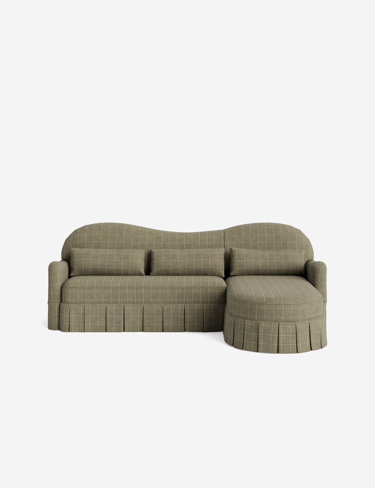 Middleton Skirted Chaise Sectional Sofa by Ginny Macdonald