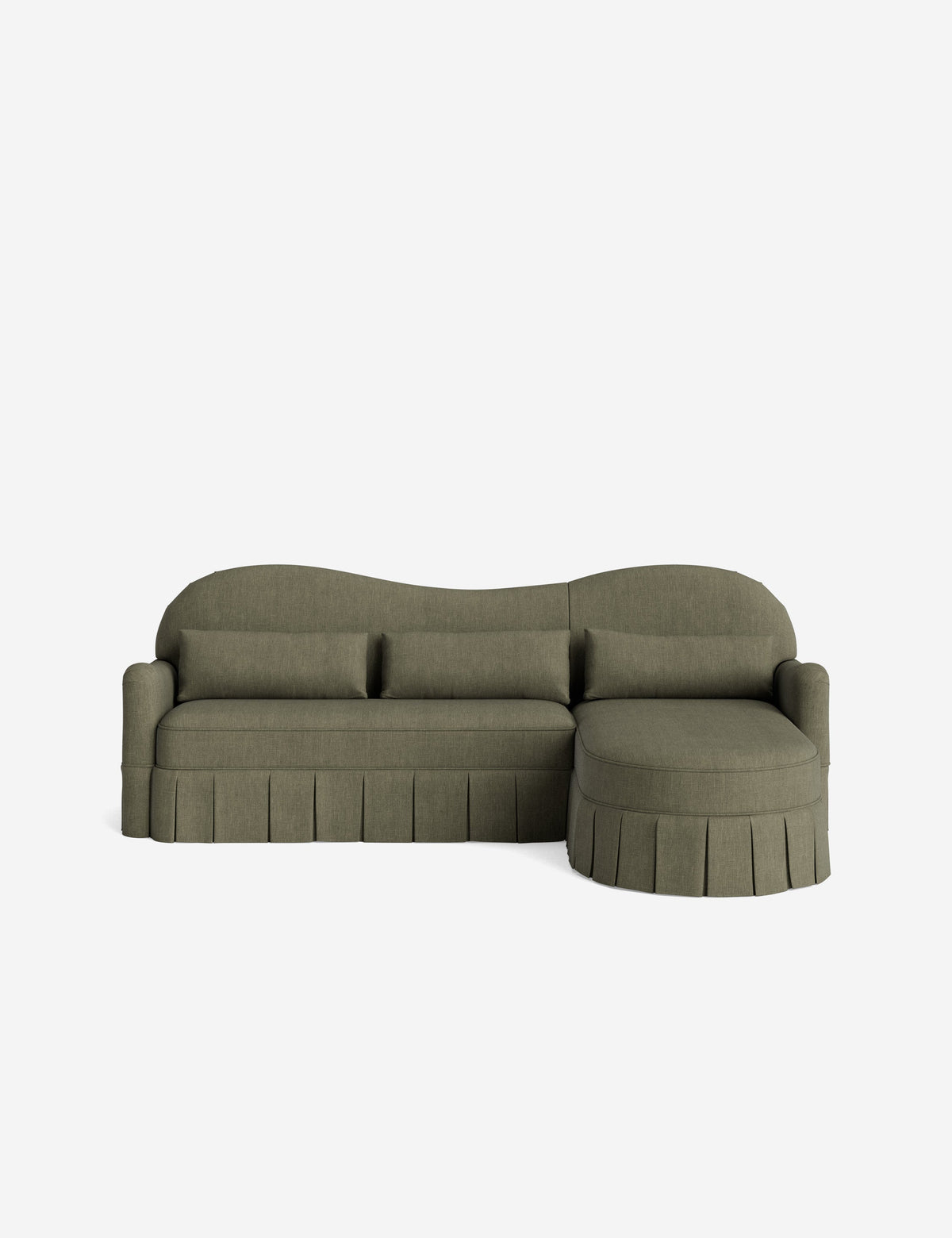 Middleton Skirted Chaise Sectional Sofa by Ginny Macdonald
