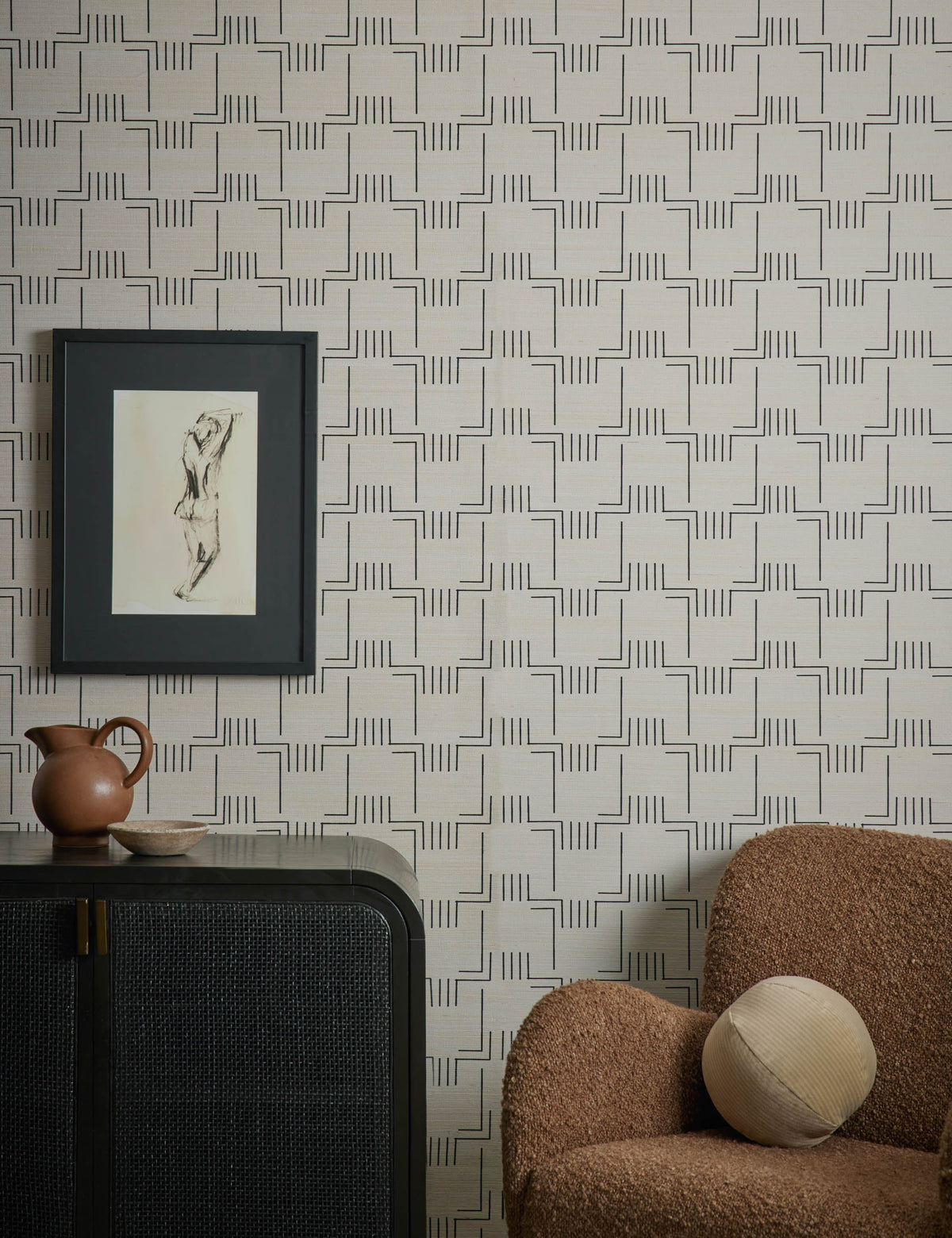 Mesa Grasscloth Wallpaper by Élan Byrd