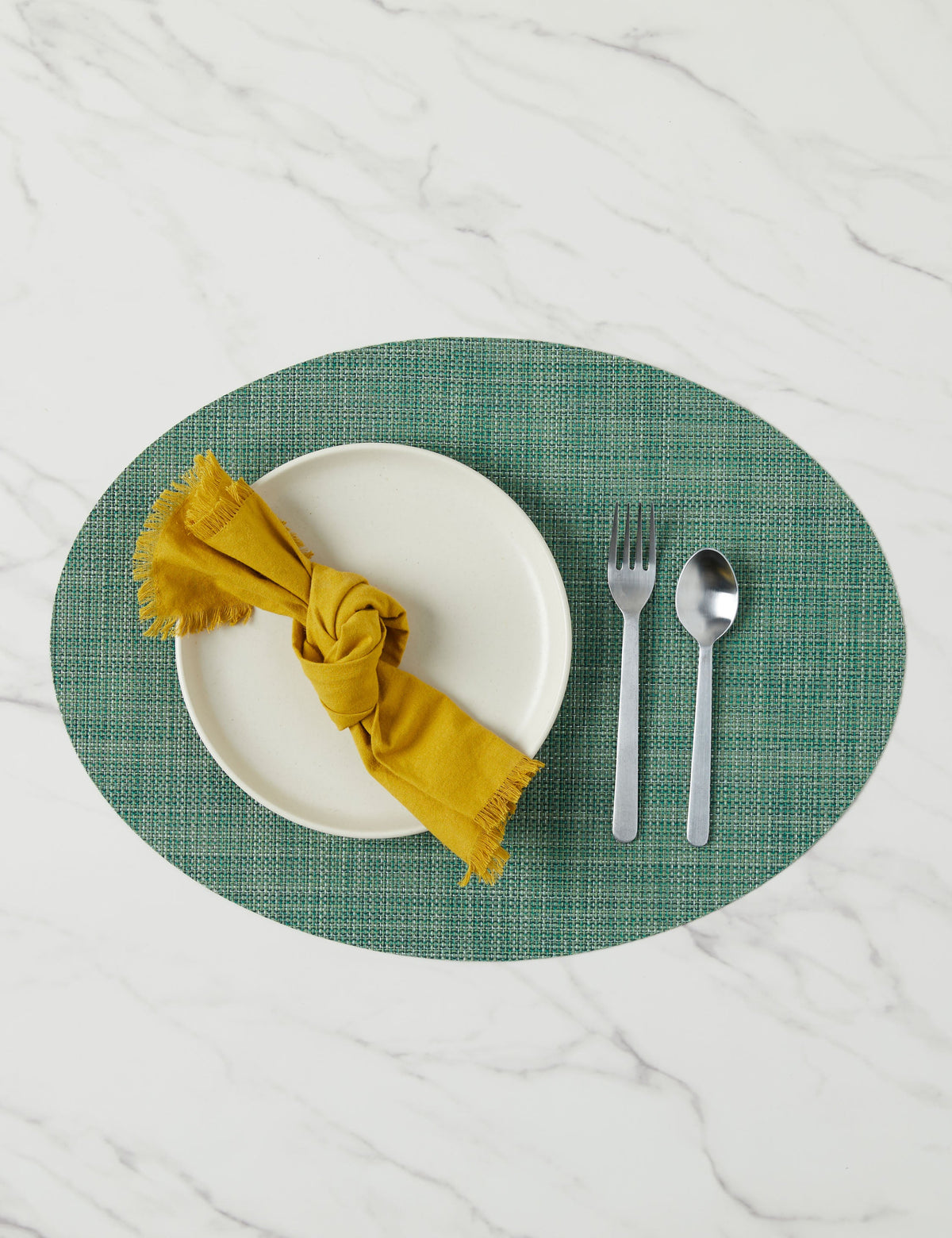 Mini Basketweave Oval Placemat (Set of 4) by Chilewich
