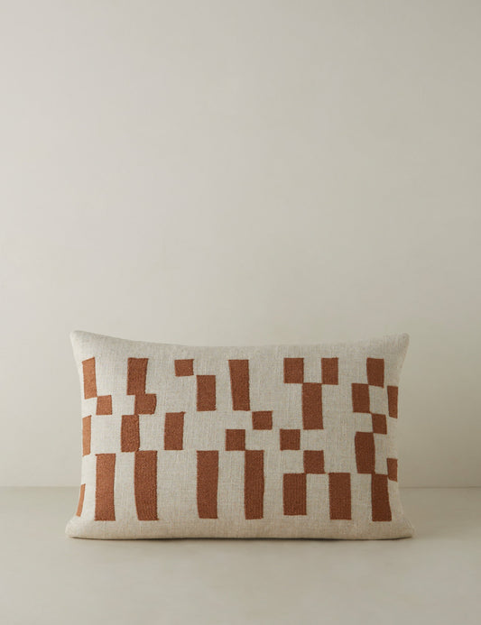Mosaic Embroidered Pillow by Élan Byrd