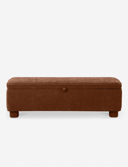 Open Box: Asner Storage Bench, Dark Rust