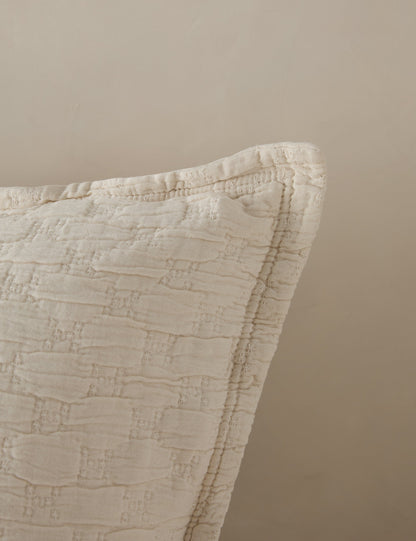Ojai Cotton Matelasse Euro Sham by Pom Pom at Home