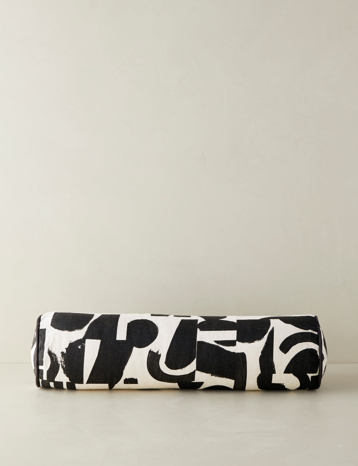 Organic Shapes Linen Bolster Pillow by Sarah Sherman Samuel