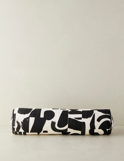 Organic Shapes Linen Bolster Pillow by Sarah Sherman Samuel