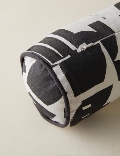 Organic Shapes Linen Bolster Pillow by Sarah Sherman Samuel
