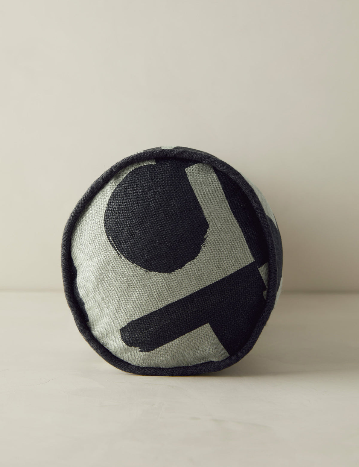 Organic Shapes Linen Bolster Pillow by Sarah Sherman Samuel